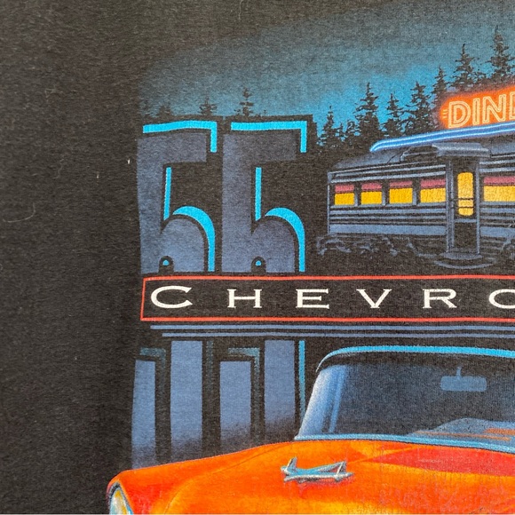 1955 Chevrolet Vintage T Shirt XL Chevy Diner Legend Flint Andy's T Shirts - Picture 8 of 15